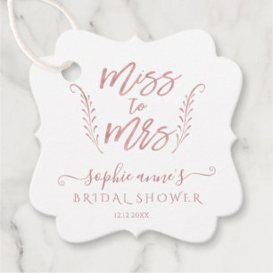 Rose Gold Calligraphy Brautparty Bachelorette Geschenkanhänger