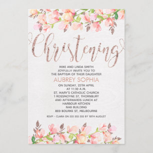 Rose Gold Calligraphy Einladung