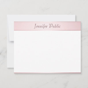 Rose Gold Calligraphy Script Elegant Template Mitteilungskarte