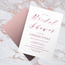 Rose Gold Calligraphy Script Modernes Brautparty