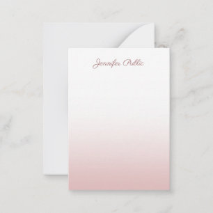 Rose Gold Calligraphy Script Name Stilvolle Vorlag Mitteilungskarte