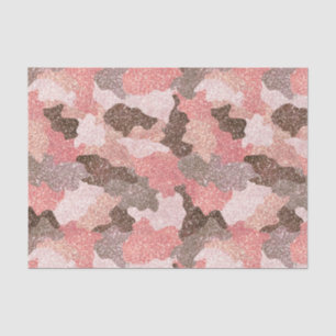 Rose Gold Camouflage Imitate Glitzer Camouflage Gl Seidenpapier