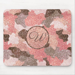 Rose Gold Camouflage Imitate Glitzer Camouflage Mi Mousepad