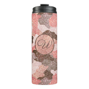 Rose Gold Camouflage Imitate Glitzer Camouflage Mi Thermosbecher