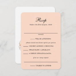 Rose Gold Celestial Wedding RSVP Karte