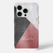 Rose Gold, Chalkboard & Marmor - Monogramm hinzufü