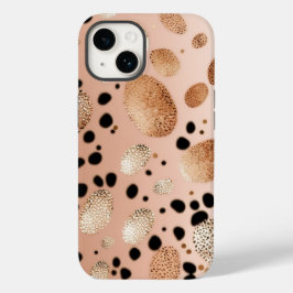 Rose Gold Cheetah Glitzer iPhone Mate Tough Case