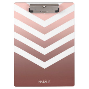 Rose Gold Chevrons Klemmbrett