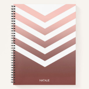 Rose Gold Chevrons Notizbuch