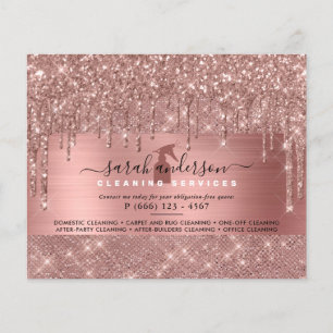 Rose Gold Chic Reinigungsdienstleistungen Flyer