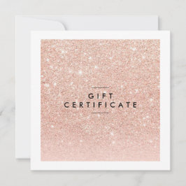Rose Gold Chic Salon Geschenkgutschein