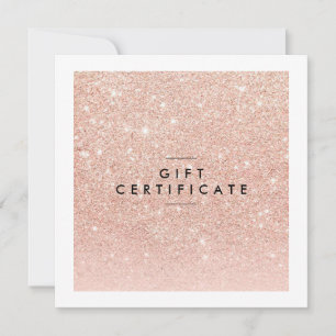 Rose Gold Chic Salon Geschenkgutschein
