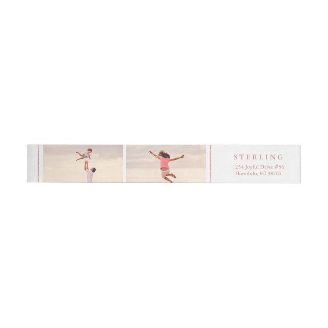 Rose Gold Christmas Holiday Return Address Labels (Person)