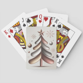 Rose Gold Christmas Tree Card Deck  Spielkarten