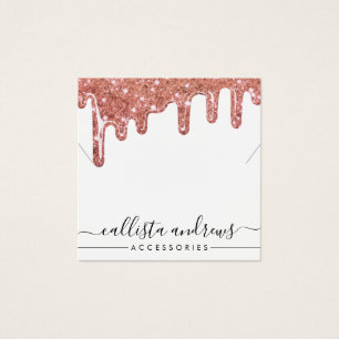 Rose Gold Chunky Glitzer Tropfen - Netzklasseanzei