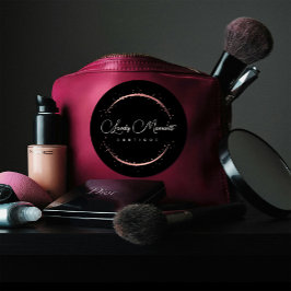 Rose Gold Circle Boutique Logo Runder Aufkleber