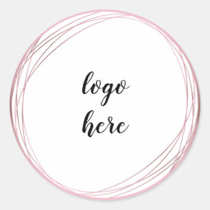 Rose Gold Circle Rings Border Glitzer Custom Runder Aufkleber