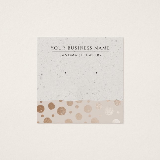 Rose Gold Circles Moderne Earring Display Cards (Vorderseite)