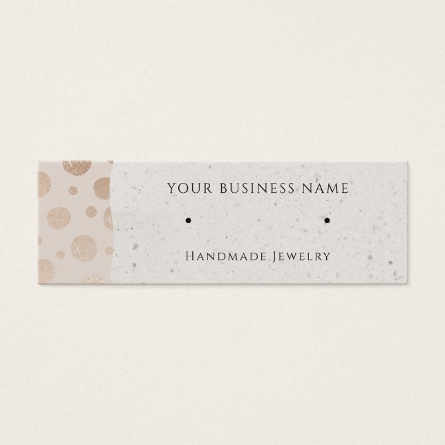 Rose Gold Circles Stuhlkarton Earring Display Card (Vorderseite)