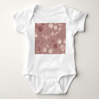 Rose Gold Circles: Vintage Abstrakte Baby Strampler