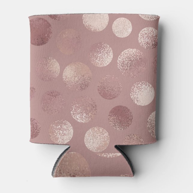 Rose Gold Circles: Vintage Abstrakte Dosenkühler (Vorderseite)