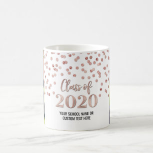 Rose Gold Class 2020 Foto Abschluss Tasse