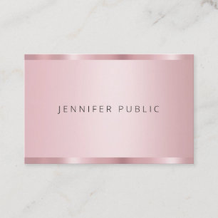 Rose Gold Color Template Moderne Elegante Trendy Visitenkarte