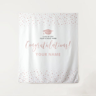 Rose Gold Confetti   Abschluss der Begrüßung Gesto Wandteppich