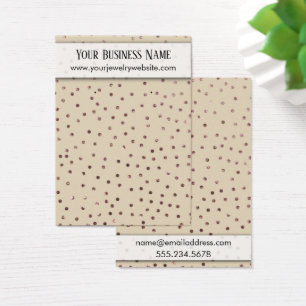 Rose Gold Confetti auf Beige Ohrenwurfkarte