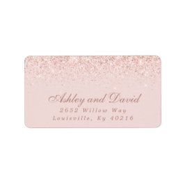 Rose Gold Confetti Blush Pink Moderne Adresse Adressaufkleber