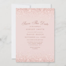 Rose Gold Confetti Blush Pink Moderne