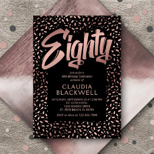 Rose Gold Confetti Einladung