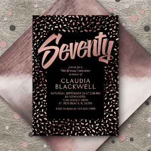 Rose Gold Confetti Einladung