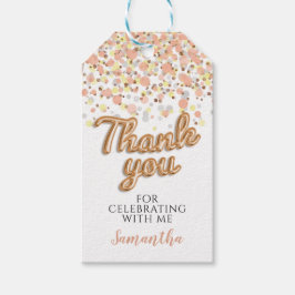 Rose Gold Confetti Gift Tags Geschenkanhänger