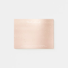 Rose Gold Confetti Name Web Telefonnummer Pink Post-it Klebezettel