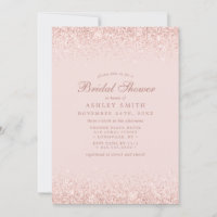 Rose Gold Confetti Rosa Modernes Brautparty