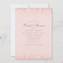 Rose Gold Confetti Rosa Modernes Brautparty