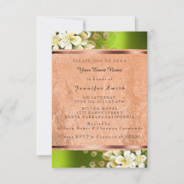 Rose Gold Copper Geburtstag Bridal Green Einladung