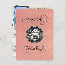 Rose Gold Costa Rica Passport