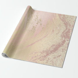 Rose Gold Creamy Abstrakt geschmolzener Marmor Geschenkpapier