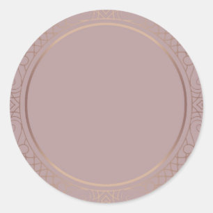 Rose Gold Creative Design Blank Template Hinzufüge Runder Aufkleber