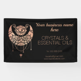 Rose Gold Crescent Moon Craft Stand Banner