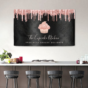 Rose Gold Cupcake Glitzer Tropfen Bäckerei Koch Sc Banner