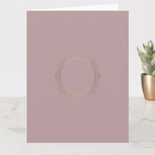 Rose Gold Custom Elegany Trendy Blank Template Karte (Kleine Pflanze)