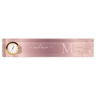Rose Gold Custom Letter Name Desk Name Plate Gesch Namensplakette