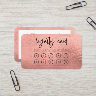 Rose Gold Custom Loyalty Card Visitenkarte