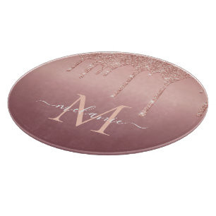 Rose Gold Cutting Board kundenspezifischer Letter  Schneidebrett