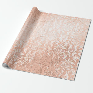 Rose Gold Damask Geschenkpapier