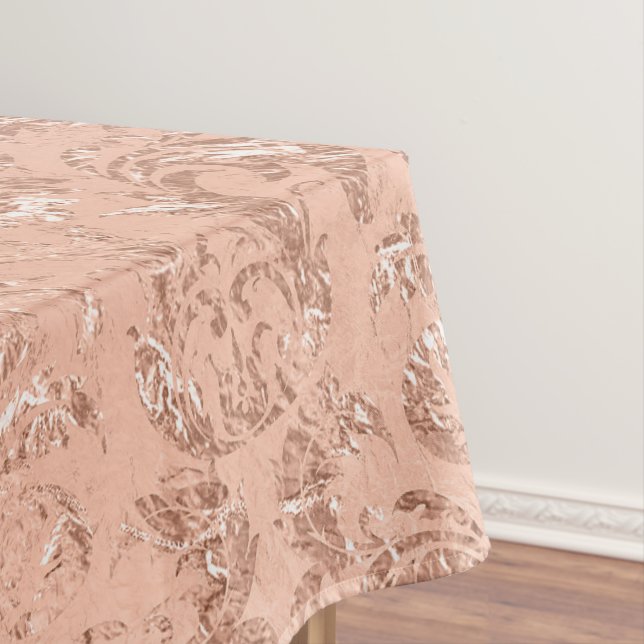 Rose Gold Damask Tischdecke (Beispiel)