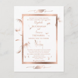 Rose Gold Dandelion Fluff Einfach und elegant Postkarte